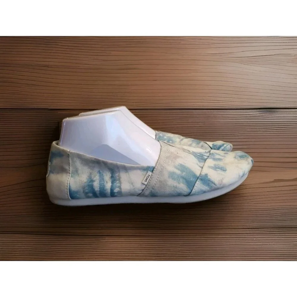 Toms Alpargata Plant Dyed Canvas Shoes Womens Size 9.5 Blue‎ Gray